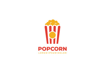 Pop corn concept logo design for your branding and identity
