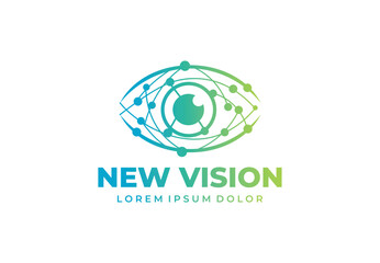 New eye vision concept logo design for your branding and identity