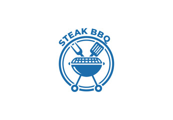 Steak BBQ concept logo design for your branding and identity