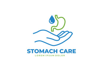 Stomach care concept logo design for your branding and identity