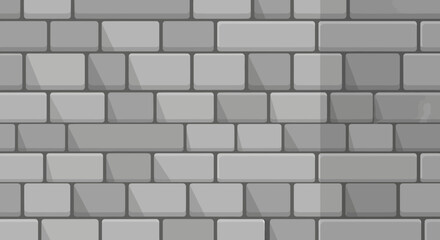 Fototapeta premium Seamless Gray Stone Brick Wall Pattern Background Design Texture Wallpaper For Digital Art