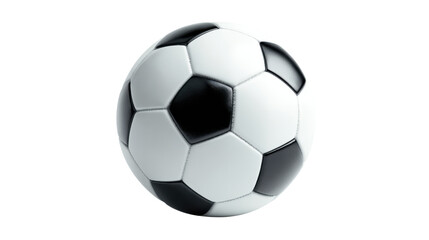 Fototapeta premium Classic black and white football ball isolated on white background 