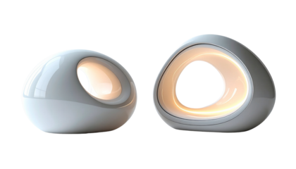 Untitled design - Minimalistic Futuristic Household Object Bundle with Dual Smart Variations isolated on transparent background