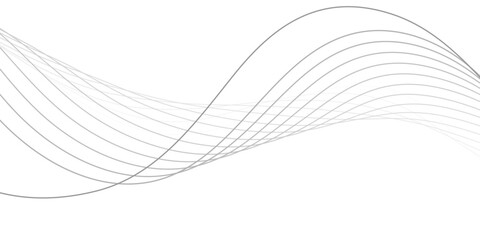 Fototapeta premium Subtle Grayscale Curved Line Waves For Minimal Design Projects