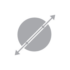 Diameter Sign Icon PNG with Transparent Background