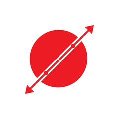 Diameter Sign Icon PNG with Transparent Background