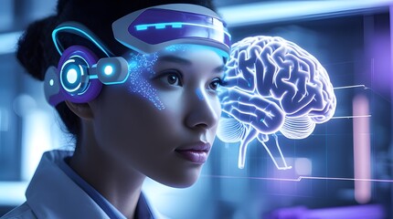 human head with gears