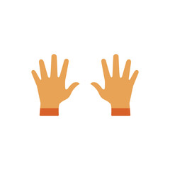 Obraz premium Heat resistant gloves vector icon. Protective safety gloves illustration for handling hot objects in laboratory and industrial settings.