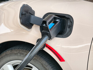 high-speed DC charging to EV car.