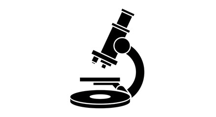 microscope silhouette vector icon