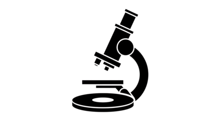 microscope silhouette vector icon