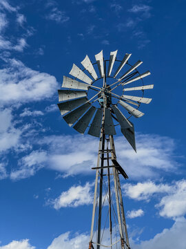 windmill/ windpomp on a blue sky