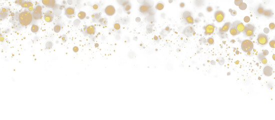 Abstract Golden Sparkles Floating in Darkness