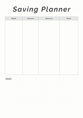 Saving Planner