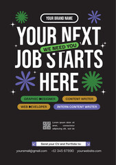 Fototapeta premium We Are Hiring Flyer