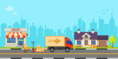 Obraz premium Internet Shopping Banner