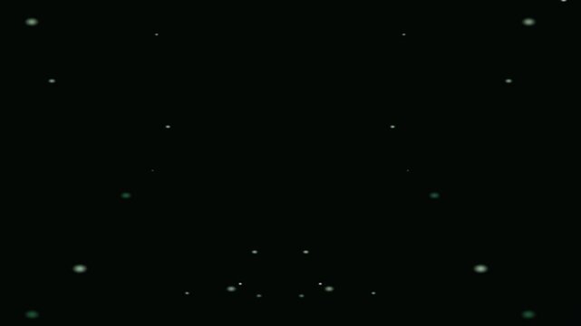Glowing Dots Falling on Black Background