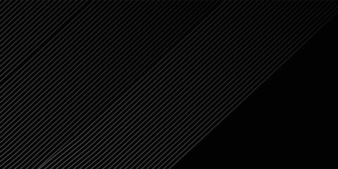 Fototapeta premium Black background with shiny diagonal lines wallpaper, Black and grey metallic abstract tech geometric linear background. illustration eps10