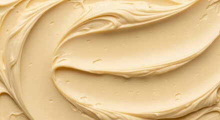 Creamy buttercream frosting texture closeup