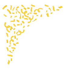 Fototapeta premium New Year Gold Confetti Corner Border