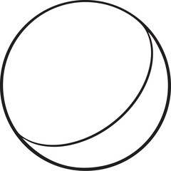 Table Tennis Ball Black White Line Art Icon