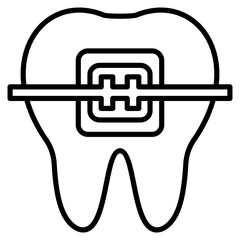 Dental Braces Icon For Design Elements