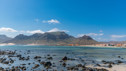 Volcanic Rocks and Calm Waters at Ba&iacute;a das Gatas, S&atilde;o Vicente