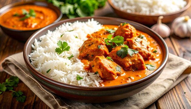 Indisches Butter Chicken mit Basmatireis