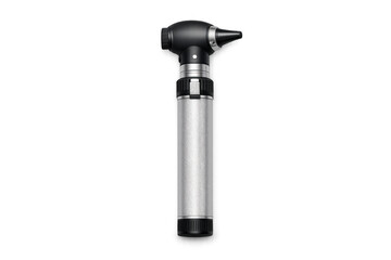 Professional otoscope medical device for ear examination on a black background