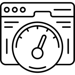 Obraz premium Productivity Meter Outline Icon