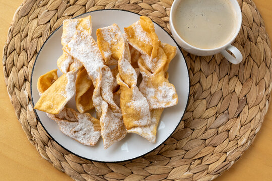 Angel Wings (Faworki, Chrusty) - traditional Polish crispy pastry twists made for carnival time