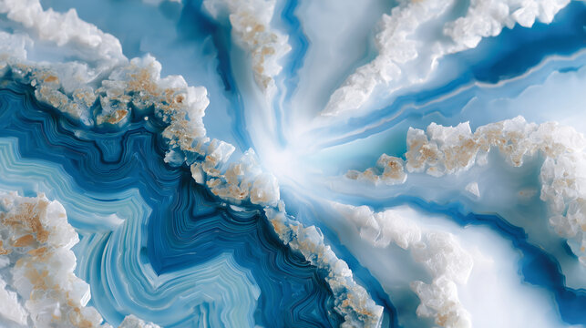 Larimar stone macro texture resembling tropical sea waves, relaxation and travel mood