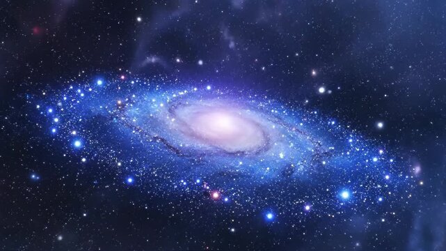 Galaxy with Stars and Cosmic Dust.