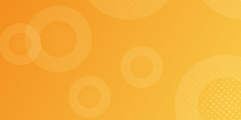 abstract yellow background with circular shapes and halftone composition. vector illustration