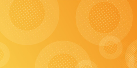 abstract yellow background with circular shapes and halftone composition. vector illustration