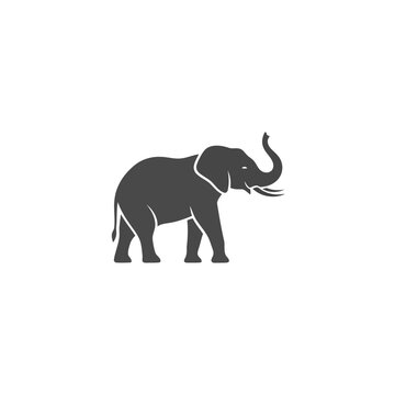 Minimalist elephant silhouette logo
