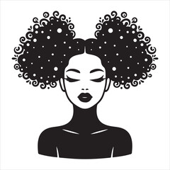 Black woman svg afro woman svg black girl svg afro puffs pretty black educated svg 