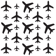 Airplane Icon Pattern Vector Illustration