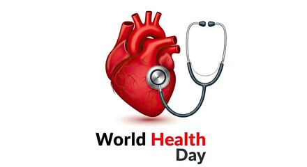Obraz premium Celebrating world health day with heart