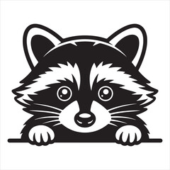 Peeking Raccoon SVG 