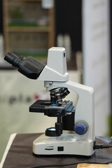 Fototapeta premium microscope instrument lens in laboratory