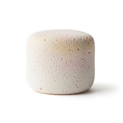 Delicious Soft Fluffy Marshmallow Candy Sweet Treat Isolated on Pristine White Background