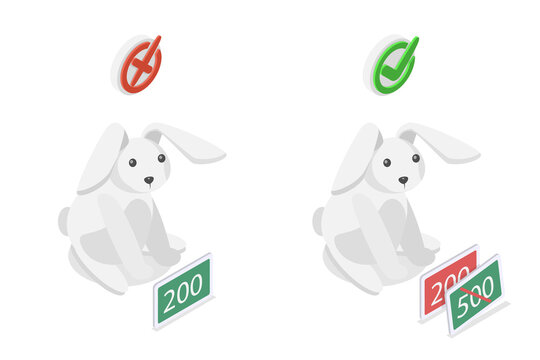 3D Isometric Flat  Illustration of Anchoring Bias, Understanding The Anchoring Effect In Decision Making.