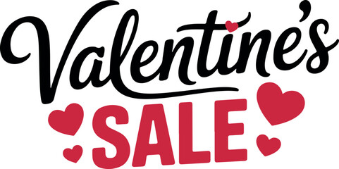 Valentine's Day Sale Typography