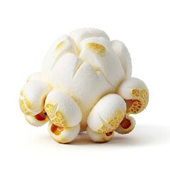 Close Up Macro Shot of Wet Popcorn Kernel Isolated