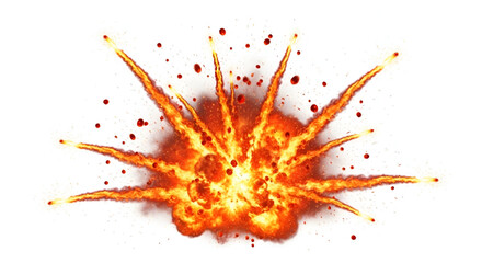 High Resolution Fire Blast Element Isolated for Graphic Design