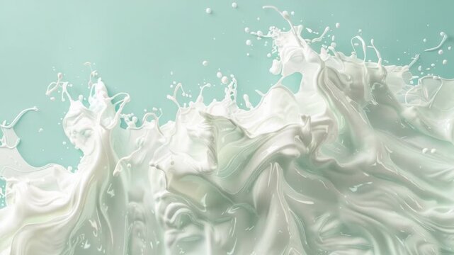 Video A close-up view of a liquid wave on a blue background, ideal for use in scientific or educational contexts