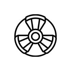 Obraz premium Bold Monoline Drone Rotor Mechanism Propeller Hub Icon