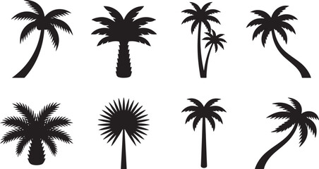Tropical Palm Tree Silhouette Collection