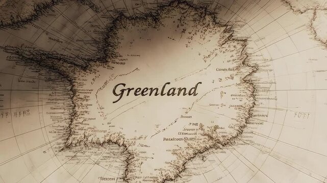 Vintage Greenland  map 